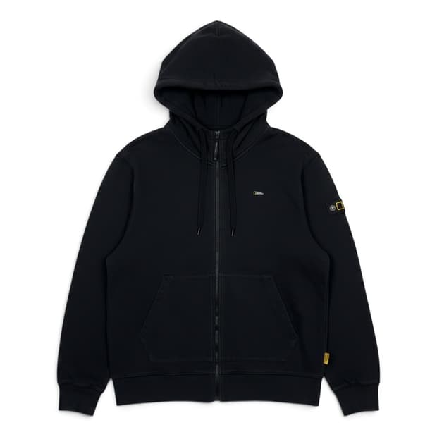 (2XL) 내셔널지오그래픽 와펜 후드집업 블랙
