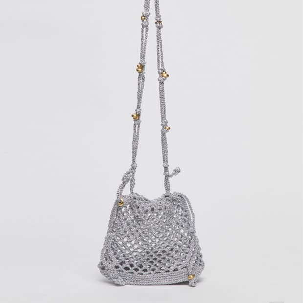아카이브앱크 Gem net pouch bag 네트백 실버