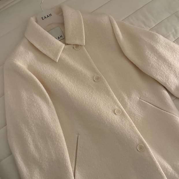 EAAH BOUCLE OVERSIZED TWEED JACKET(IVORY