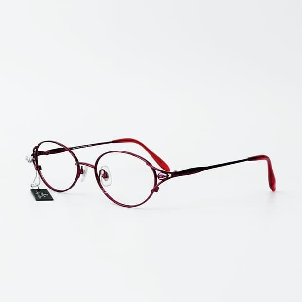 HYADES 버건디 큐빅 메탈 데드스탁 빈티지안경