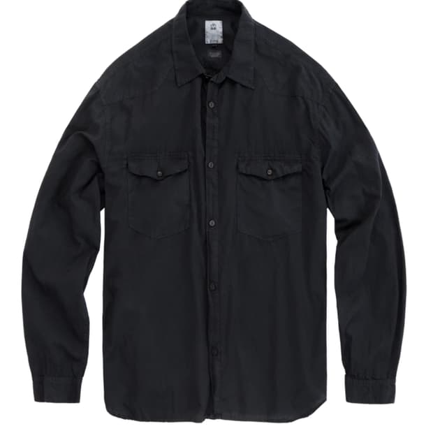 (2) 폴리테루 루즈드 텐코 웨스턴 셔츠 다크퍼플네이비