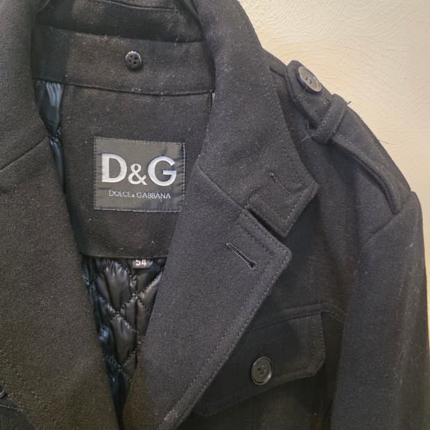 돌체앤가바나 D&G 블랙 울혼방코트 54