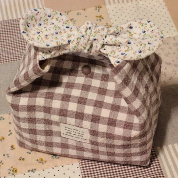 핸드메이드 도시락 주머니 겸 다용도 파우치
