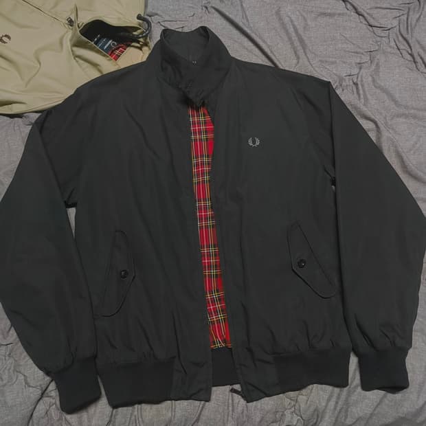 프레드페리 해링턴 자켓 블랙 M