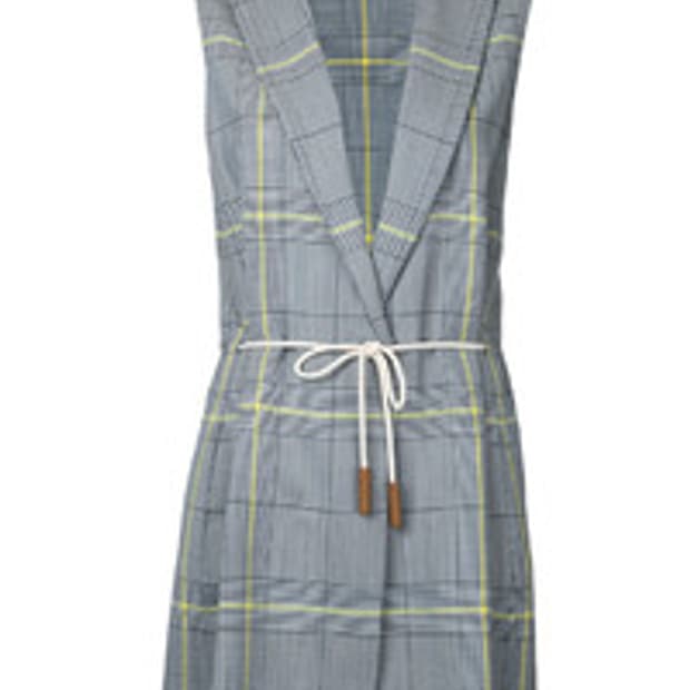 파비아나필리피 체크 롱 베스트 S사이즈