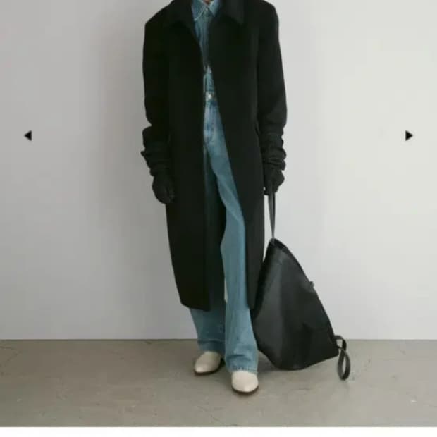 렉토 24FW 라마 울 블렌드 발마칸 코트 블랙 S사이즈