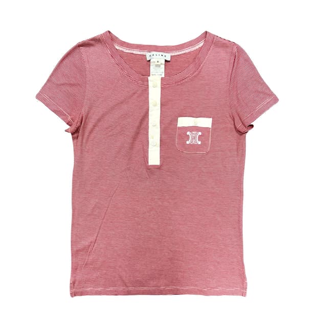 셀린느 올드 헨리넥 스트라이프 반팔(S)