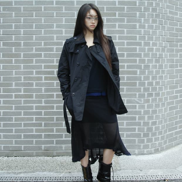 DIESEL belted nylon trench jacket