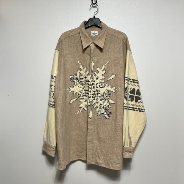 장 샤를 드 까스텔바작 빈티지 울 셔츠 자켓 4사이즈