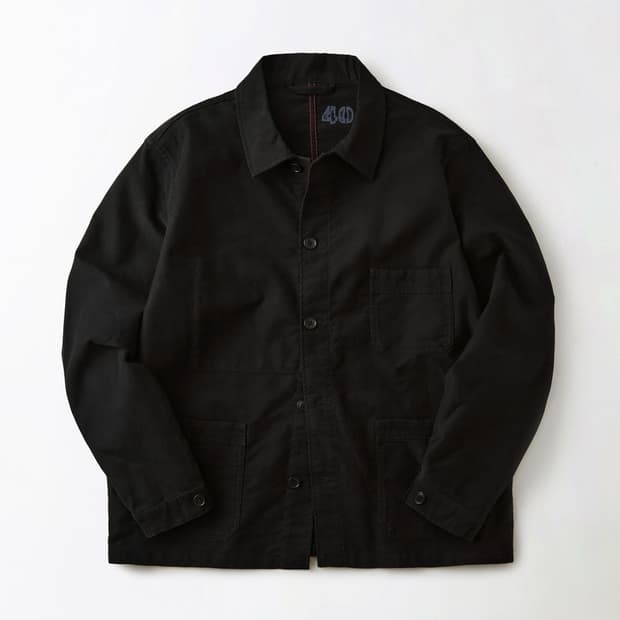 아웃스탠딩 / 몰스킨 프렌치 워크 자켓 블랙 / XL