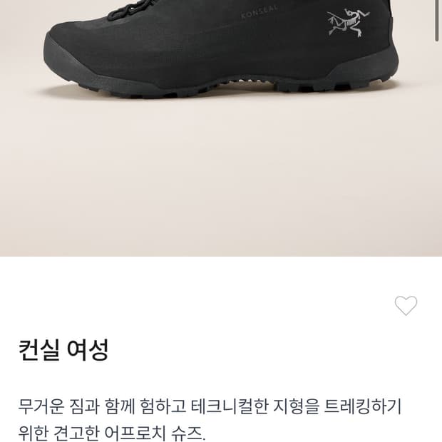 아크테릭스 FW25 컨실여성 블랙240