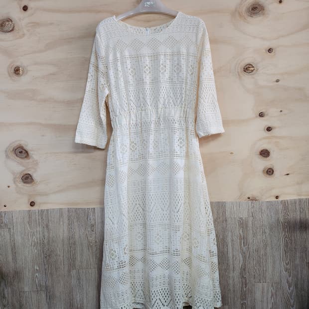 537) 여성 레이스 롱 원피스