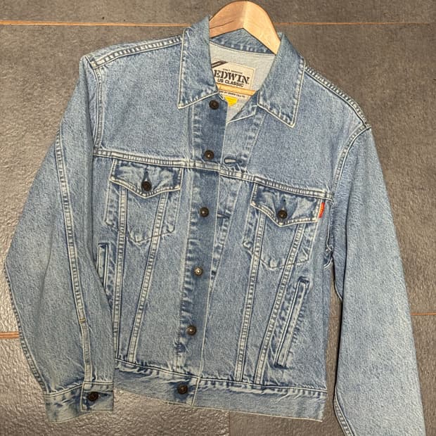 에드윈 데님 청자켓 L