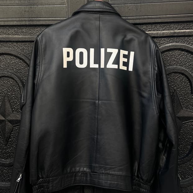 독일군 polizei 밀리터리 레더 가죽 자켓