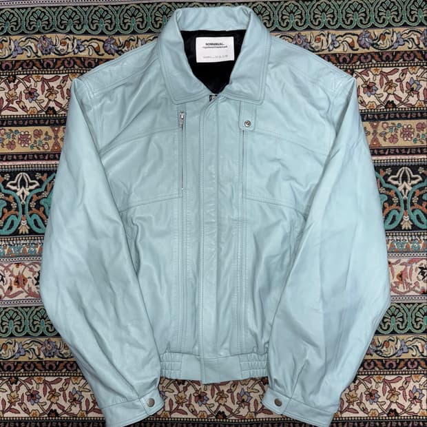 노매뉴얼 NF LEATHER JACKET - NEO MINT