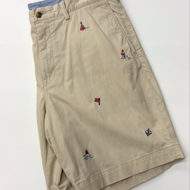 Polo 폴로랄프로렌 신형라벨 베이지 스트레치 치노 쇼츠 