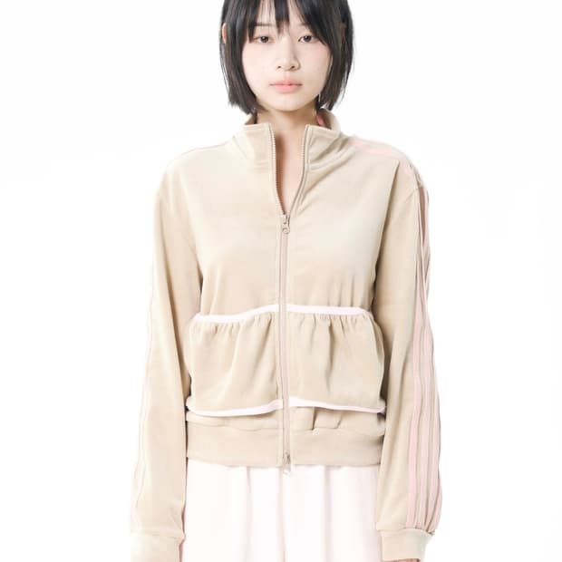 오스하이 Neck Corset Jersey Zip Up BabyMoka