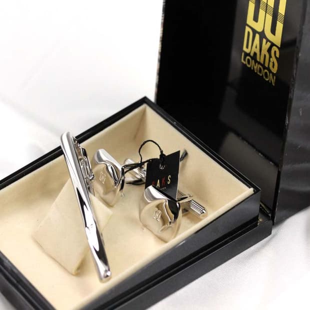 닥스 미사용 S등급 5.7cm 남자 명품 넥타이핀 커프스 세트