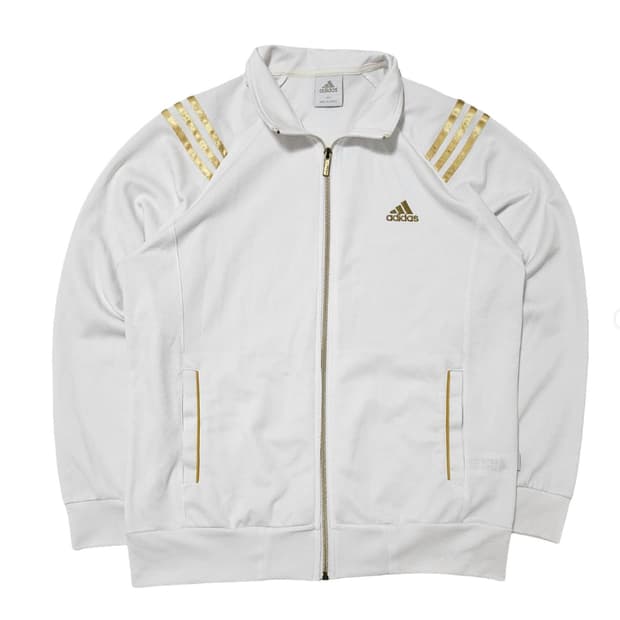 아디다스 화이트 금장 대장 트랙탑 져지 A060