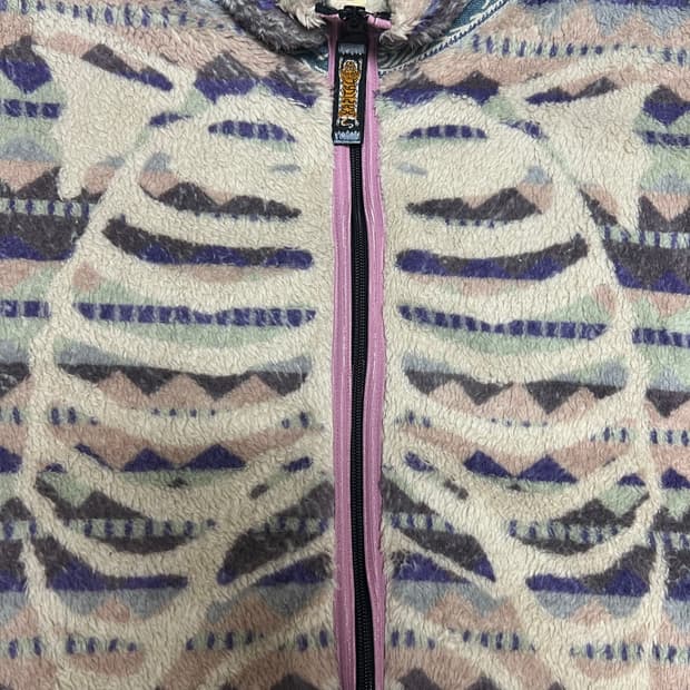 캐피탈 애슐랜드 스트라이프 앤 본 플리스 집 블루종 퍼플