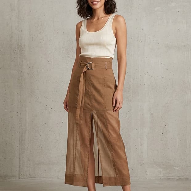 여) 브루넬로쿠치넬리 시어 롱 스커트 