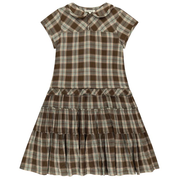 RAW EDGE CHECK ONE PIECE BROWN 2