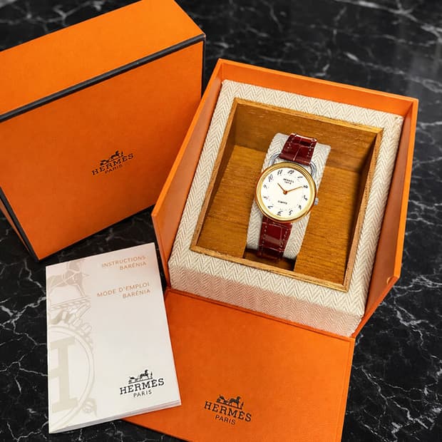 에르메스 아쏘(HERMES ARCEAU) 여성용 악어 가죽 시계