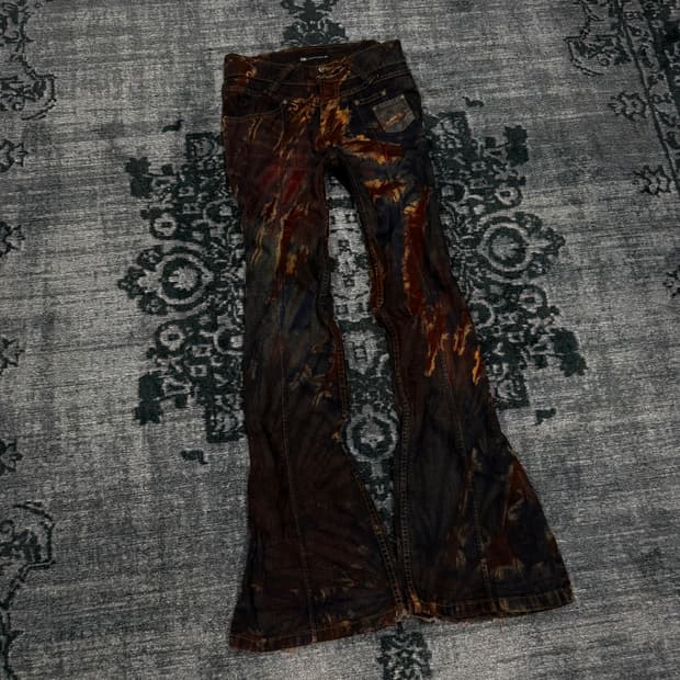 Climax jeans 00s dyed washing boots cut
