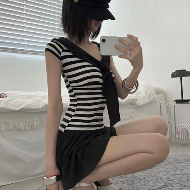 엔젤넘버555 Midnight Sailor Girl Dress