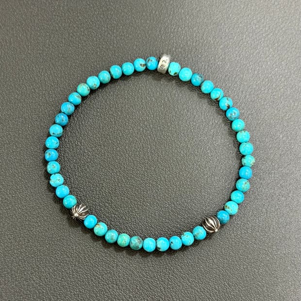 크롬하츠 BEAD 4mm 터키석 비즈 팔찌