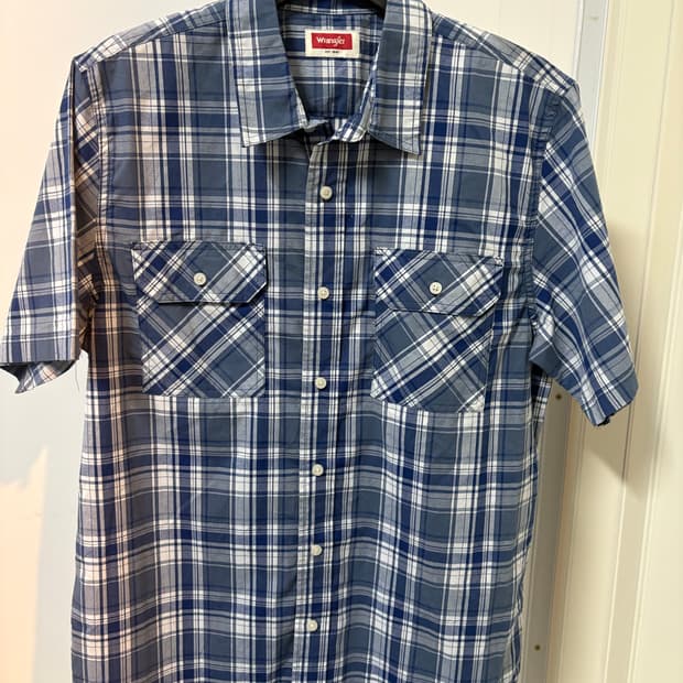 Wrangler 체크 반팔 셔츠 M/M