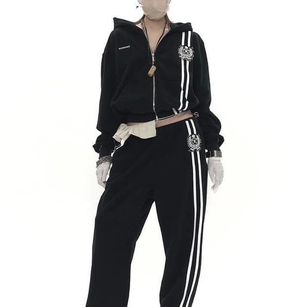 M 604service 604서비스 스쿨로고 트랙팬츠