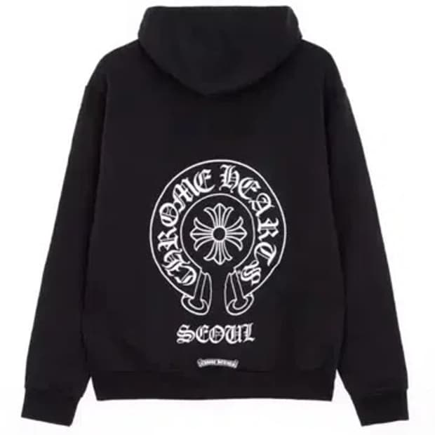 크롬하츠 홀스슈 서울 후드집업 블랙