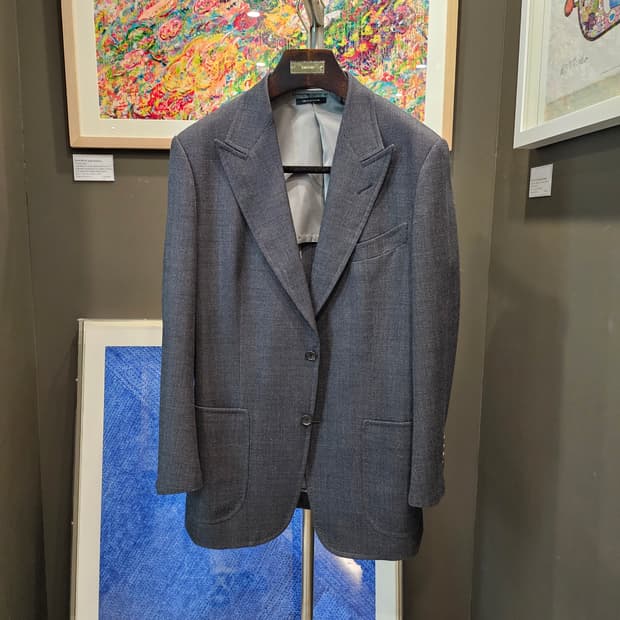 톰포드 쉘튼 핏 그레이 투피스 수트 셋업