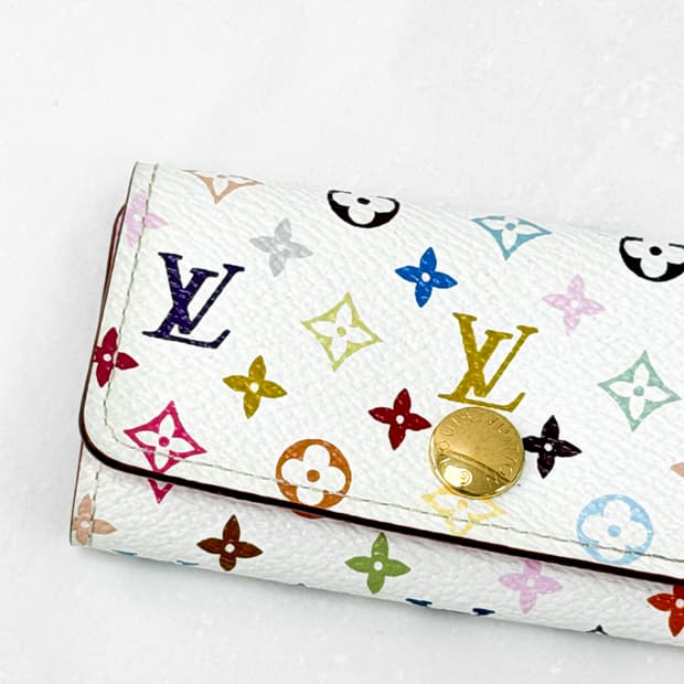 루이비통 모노그램 멀티컬러 화이트 뮤를 4 키 케이스