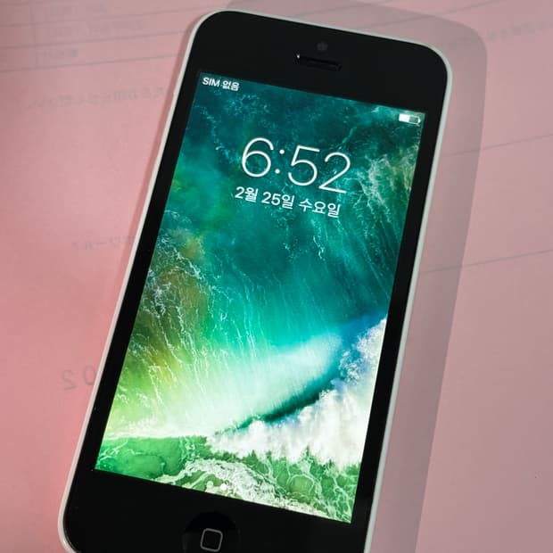 아이폰 5c 화이트 16기가 #9408 + 보호필름&투명케이스