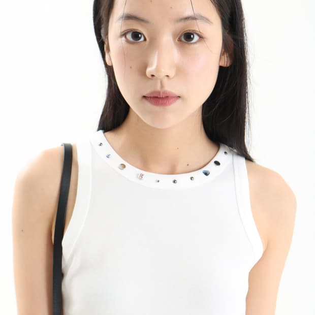 Naviverse 나비버스 Necklace top white