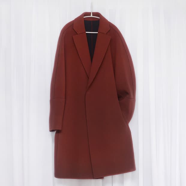 우영미 울캐시미어 핸드메이드 심플 오버코트 (100-105+)