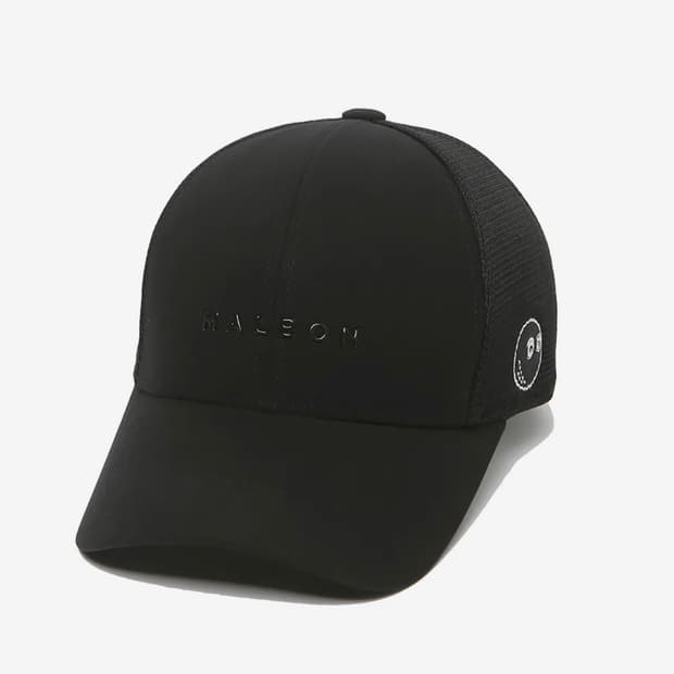 말본 로고 메쉬 캡 BLACK