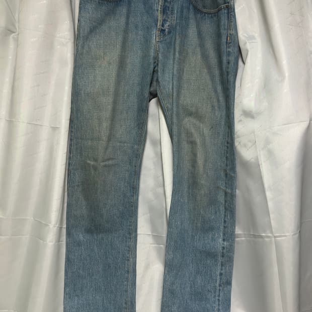 슈프림 중청 가죽탭 데님 팬츠