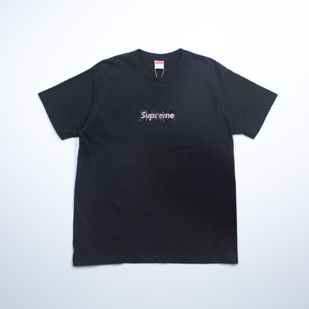 19ss 슈프림 스와로브스키 박스 로고 티셔츠 블랙