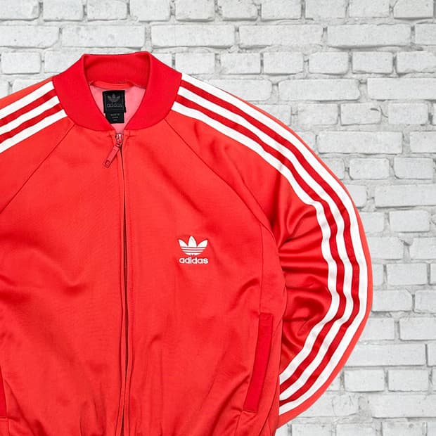 아디다스  올드스쿨 빈티지 슈퍼스타 레드 져지 우먼100