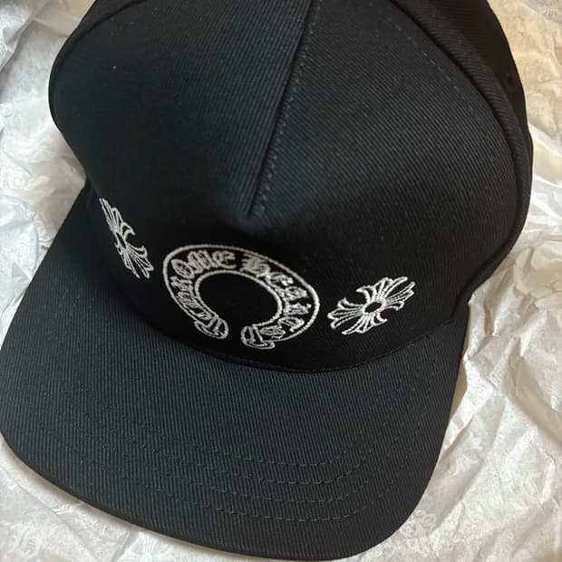 크롬하츠 홀스슈 데님 베이스볼햇 블랙 새상품