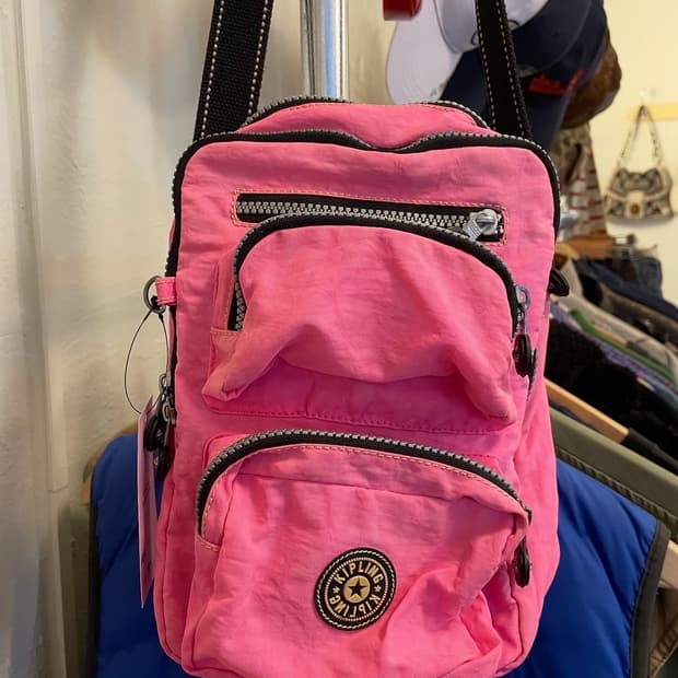 키플링 핑크 크로스백 