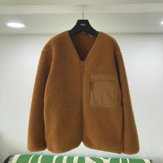 UNIQLO U 유니클로 U 플리스 뽀글이 후리스 v넥 집업