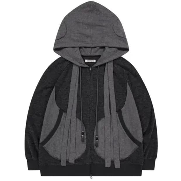 EARMUFFS HOOD ZIP-UP CHARCOAL 후드집업