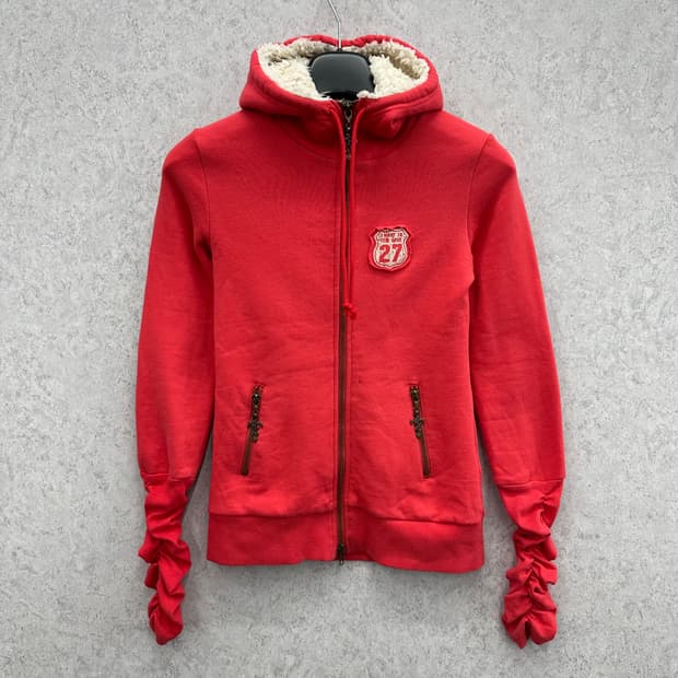 90 잉그니 y2k 재팬 여자 셔링 후드집업