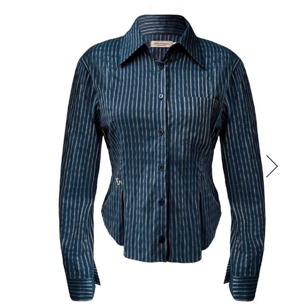 루루서울 스트라이프 셔츠- 블루