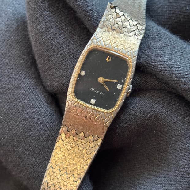 vintage bulova metal watch