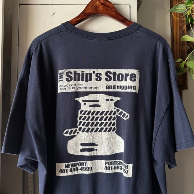 [2XL]USA 빈티지 Ship's Store 크랙 프린팅 티셔츠